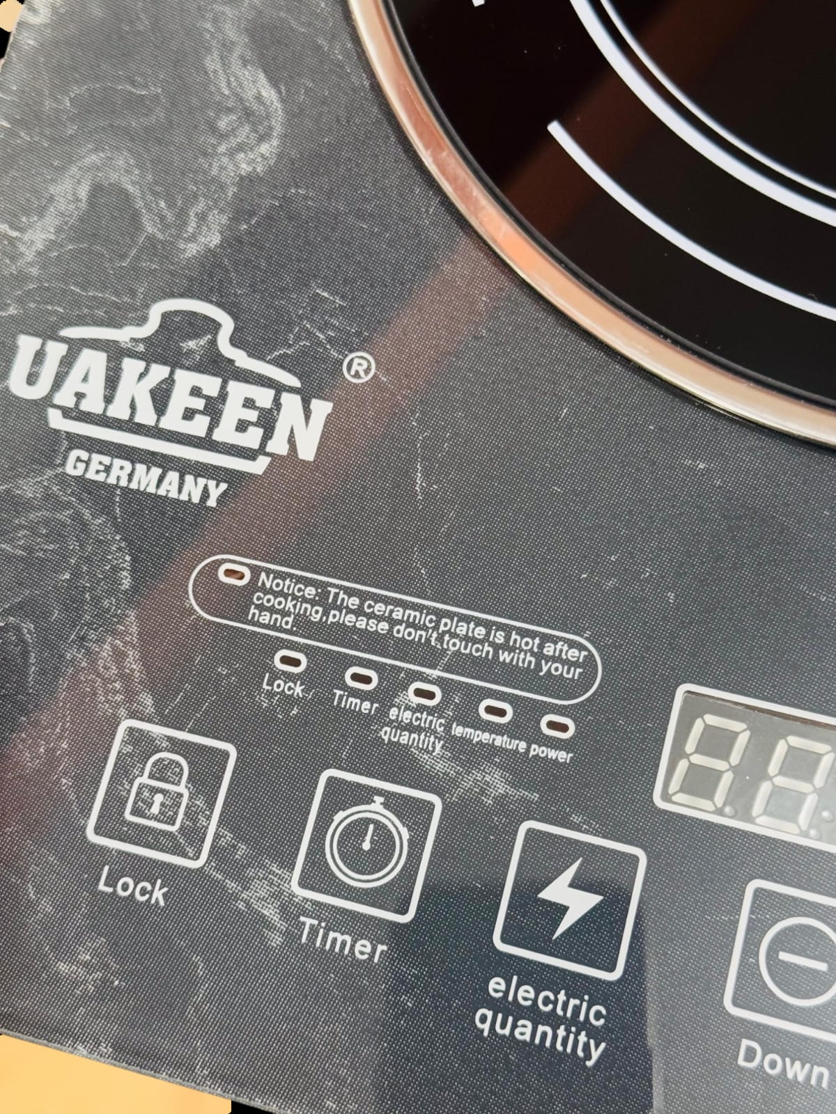 Uakeen Crystal Glass Hot plate ZL-2604