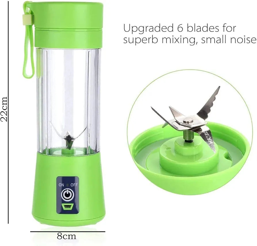 Portable 6-Blade Juicer Blender with Built-In Jar Juice Mixer Bottle