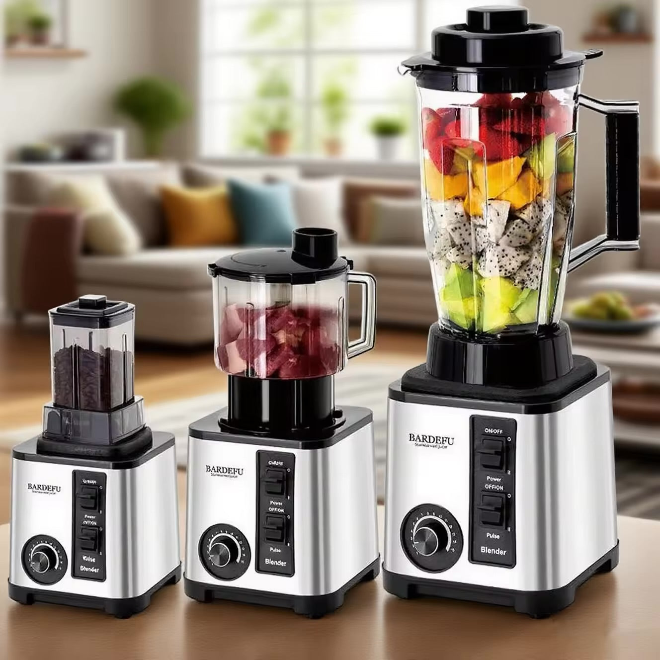 Bardefu 6-in-1 Juicer – Powerful Full Copper Motor & Stainless Steel Blades